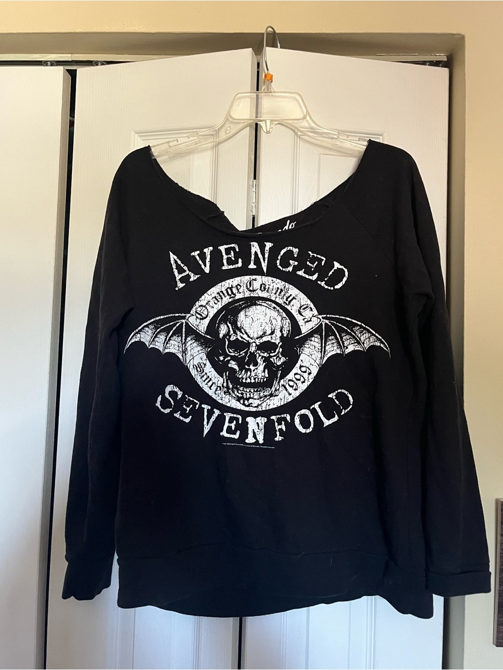 Avenged sevenfold off the shoulder sweater